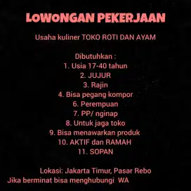 LOWONGAN PEKERJAAN