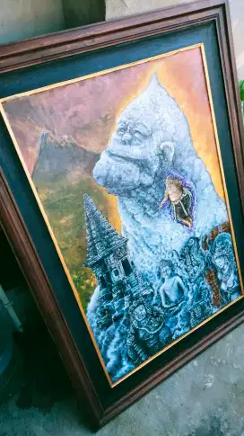 Jual lukisan semar,lukisan asli tangan kanvas