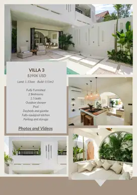 Mediterranean Villas in Pererenan for Sale – Freehold Ownership - VSFE