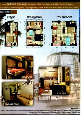 Dijual Apartemen Sentraland Karawang 1BR, Brand New, Harga Dibawah PL