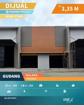 Gudang Baru Bagus Luas Strategis di KL Bis Park Pakisaji Malang