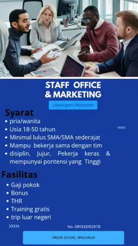 Cepat daftar lowongan kerja bagian staff