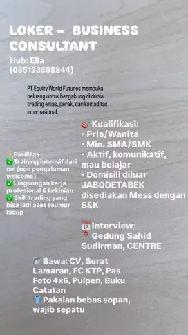 Loker business consultan