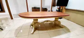 Meja Makan Vintage - Meja Kerja - Solid Wood - Kondisi Premium