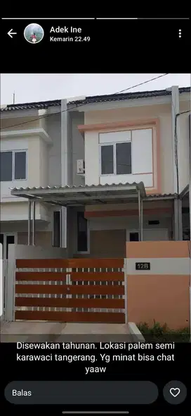 Disewakan Cepat Rumah Semi Furnished Rapi di Palem Semi Karawaci