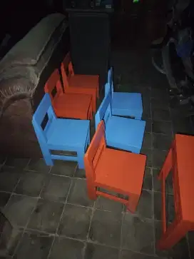 Meja kursi tk jati bisa request warna