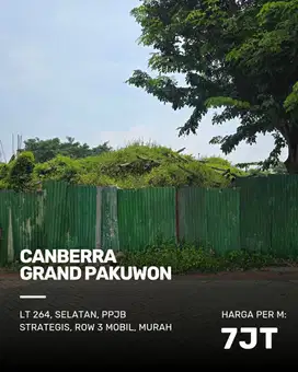 Kavling Canberra Grand pakuwon STRATEGIS ROW 3 MOBIL MURAH