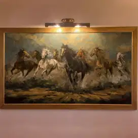 Lukisan Kanvas Delapan Ekor Kuda