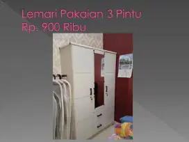 LEMARI PAKAIAN 3 PINTU 2 UNIT SEKALIGUS