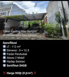 Tanah kavling siap bangun jambangan baru Surabaya