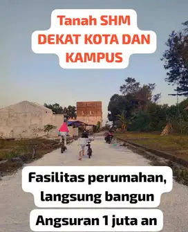 Tanah Strategis Dekat Kota & Kampus, Cicilan Cuma 1 Jutaan!