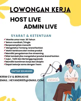 LOWONGAN KERJA HOST LIVE