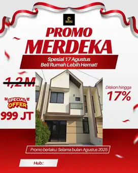 Rumah Baru Cluster Pamulang Discout Hari Kemerdekaan