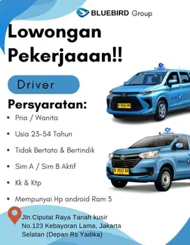 Lowongan Kerja Driver Taksi Bluebird – Pool Tanah Kusir