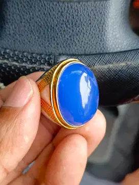 Cincin batu blue spirtus giwang
