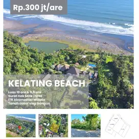 Tanah Pantai Kelating 400 meter menuju Pantai