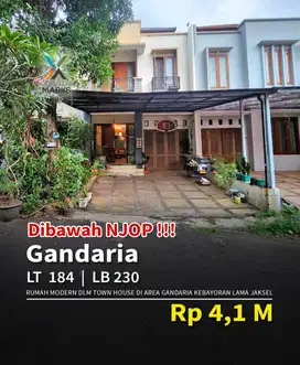 Jual murah! Bawah NJOP rumah dalam townhouse gandari gancit jaksel