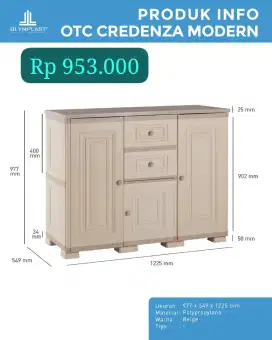 Lemari Penyimpanan Serbaguna Olymplast  Otc Credenza  Murah Jogja(dwi)