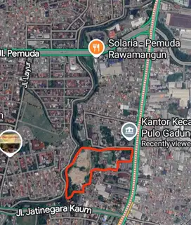 DIJUAL TANAH LAHAN KOMERSIL DI PULO GADUNG - JAKARTA TIMUR