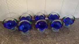 Hiasan kaca vas keranjang