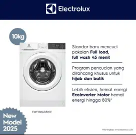 MESIN CUCI ELECTROLUX 10 KG.EWF1024D3WB