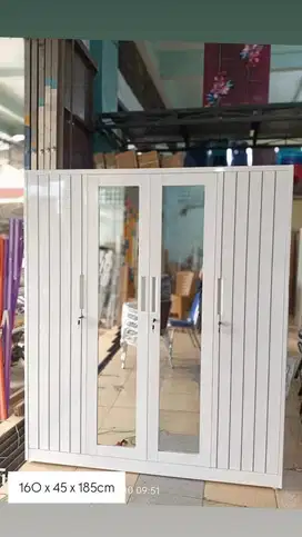 LEMARI FLAT BESI 3PINTU