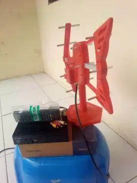 STB TV SET TOP BOX DAN ANTENA INDOOR SEPAKET NORMAL