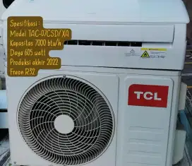 Ac tcl 3/4 pk, like new, ori, garansi
