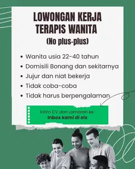 Lowongan Kerja Terapis Wanita