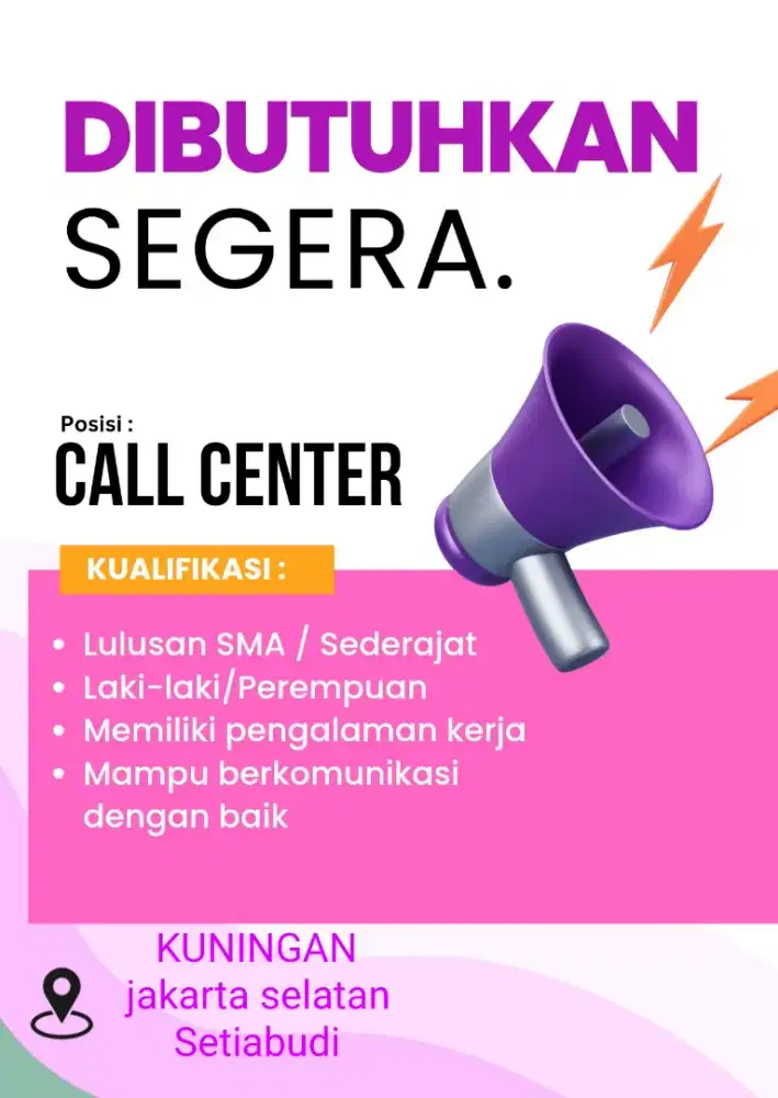 INFO LOWONGAN TERBARU