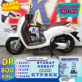 Dp 800rb kredit scoopy 2024 bekas rasa baru bergaransi