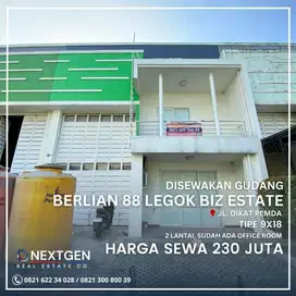 Disewakan Gudang Berlian 88 Legok 9x18 Biz Estate Jl. Diklat Pemda