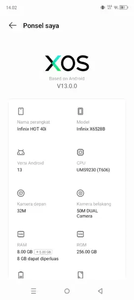 Hp infinix hot 40i Ram 8 lok Bsd GrandLucky