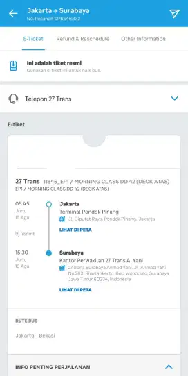 Jual tiket bus JKT SBY