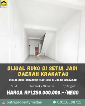 DIJUAL RUKO SIAP HUNI DI SETIA JADI DAERAH KRAKATAU