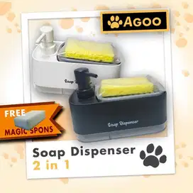 wadah sabun cuci piring soap dispenser free spons elegan