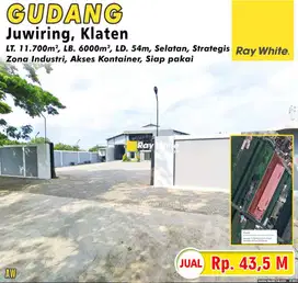 Dijual Gudang di Juwiring, Klaten, Strategis dan Siap Pakai