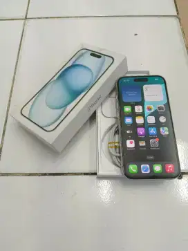 Iphone 15 128 ex IBOX bH 88 blue like new fullset ori