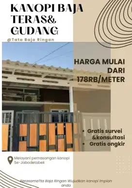 Canopy baja ringan teras dan dapur