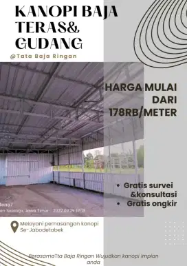 Canopy teras minimalis