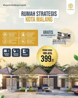 RUMAH STRATEGIS DEKAT KAMPUS KOTA MALANG