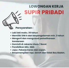 LOWONGAN SUPIR PRIBADI