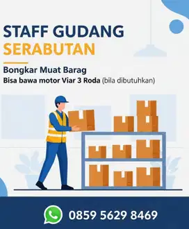 Lowongan Staff Gudang Serabutan Bongkar Muat