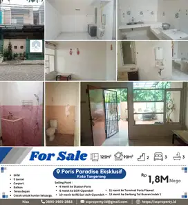 Dijual Rumah Siap Huni!!! di Poris Paradise Eksklusif, Kota Tangerang