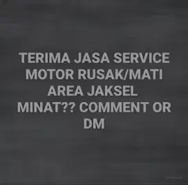 JASA SERVICE MOTOR RUSAK ATAU MATI
