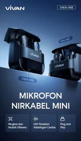 MIKROFON NIRKABEL MINI HANDPHOE VIVAN VWA - M8