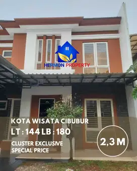 Rumah Idaman Cluster Baru Exclusive dekat Sekolah, Kota wisata Cibubur