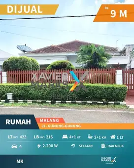 Rumah Strategis Kawasan Premium Kota Malang Bisa untuk Usaha