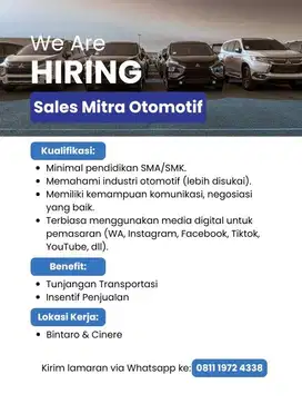 LOWONGAN SALES OTOMOTIF