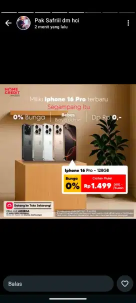 PROMO CICILAN I-PHONE BUNGA 0% FREE ADMIN FREE 2x CICILAN